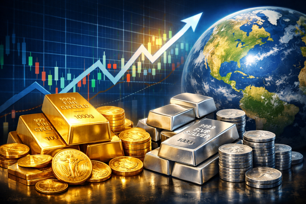 Cours de l'or et de l'argent à la hausse